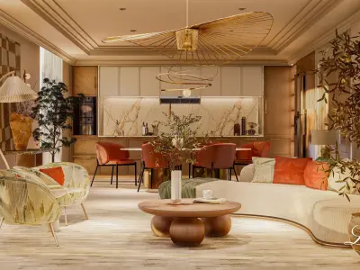 living room luxury  3D model