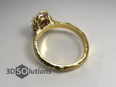 Ring in the form of roots 3D print model