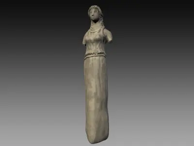 Low Poly Female Statue Low-poly 3D model