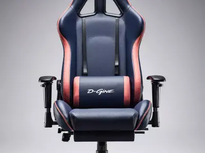 Ergonomic High-Back Gaming Chair with Adjustable Lumbar Support Low-poly 3D model