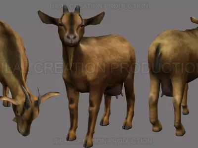 ANIMATED GOAT 3D model