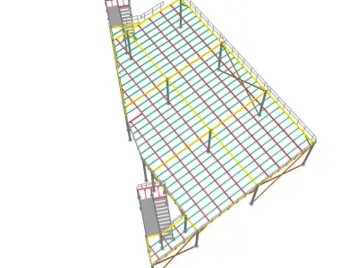 Metal mezzanine design 3D model
