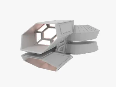 Starship Engine V2 3D model