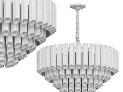  Glass curly chandelier 3D model