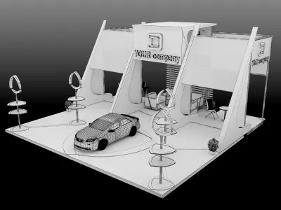 Booth Exhibition Stand a588b  3D model