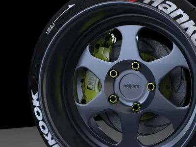 Rotiform MHG low offset wheel 3D model