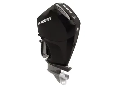 Mercury V6 200 HP FourStroke Low-poly 3D model