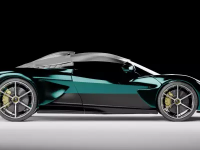 Supercar Valhalla-Style Exterior Inspired by Aston Martin Design 3D model