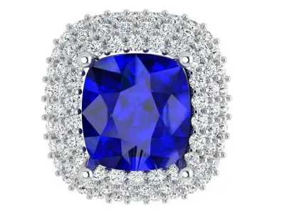 Cushion Halo Ring 4334 3D print model