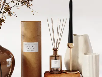 Decorative Set 244 Low-poly 3D model