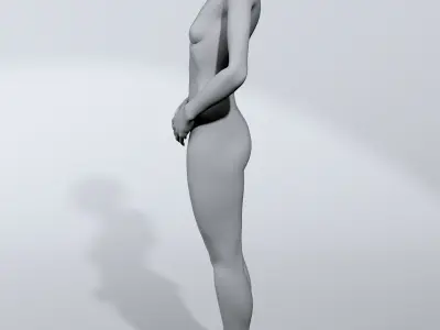 luxury female fashion mannequin set 2 Low-poly 3D model