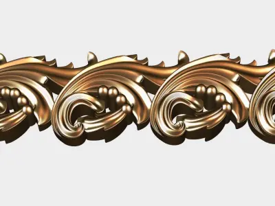 Carved decor for cnc 65 3D model