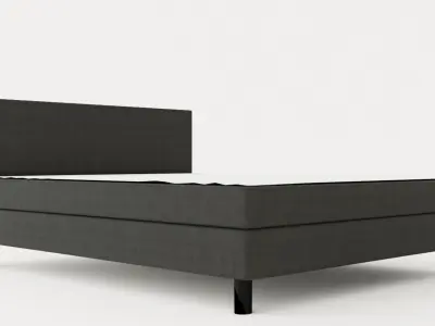 Charm Complete Bed Package 160x200 Dark Gray Low-poly 3D model