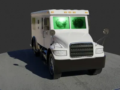 Armored Truck Low-poly 3D model