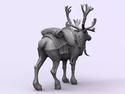 Reindeer Christmas Deer Holiday Decor Christmas Miniature 3D print model