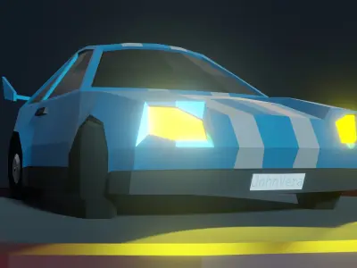 Race Car Low Poly Low-poly 3D model