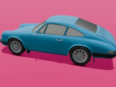 Cartoon Car 3D Model Low-poly 3D model