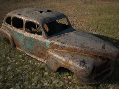 FREE HD PHOTOSCANNED RUSTING CAR Free 3D model