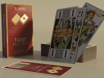 CARD GAME---Tarot Nouveau Low-poly 3D model