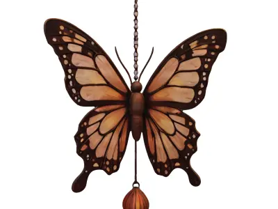 Monarch Butterfly Ornament Low-poly 3D model