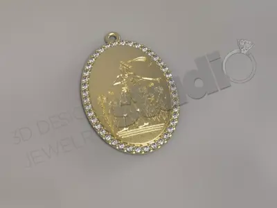 Luxury pendant Minoan prince art design 3d model 3D print model