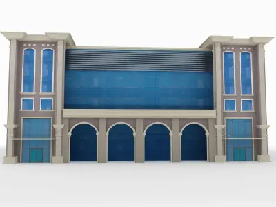  Arch Industrial Building a209 3D model