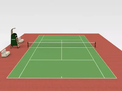 Tennis Court 3D model