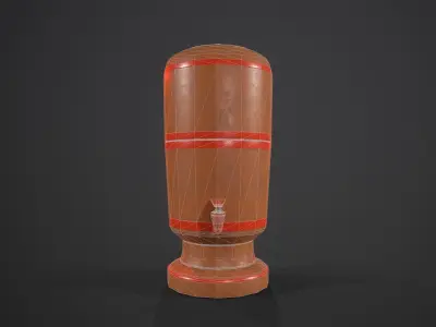 Mineral water filter Low-poly 3D model