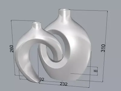 Double Vase 3D Model 3D print model