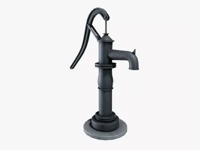 Water hand pump 3D model