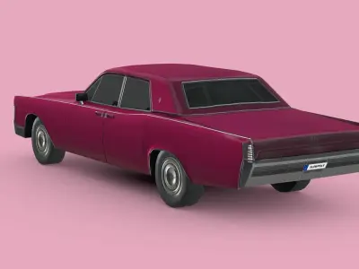 Lincoln Continental Sedan 1968 Low-poly 3D model