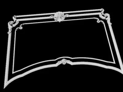 Central decor ornament for furniture 3D model 755