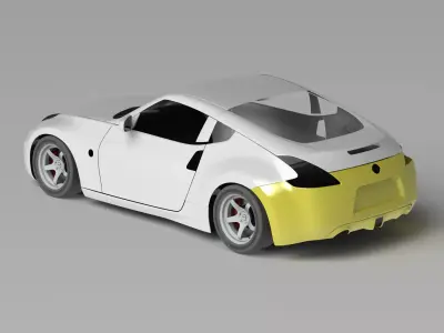 370Z Z34 Rear Bumper Exterior Surface Model - 3D Laser-Scanned 3D model