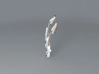 Paul Gilbert double neck guitar Free 3D model