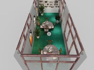 Reading room 3D model