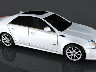Cadillac CTS V Low-poly 3D model