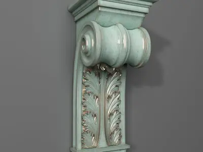 Corbel ornate on wall 3D print model