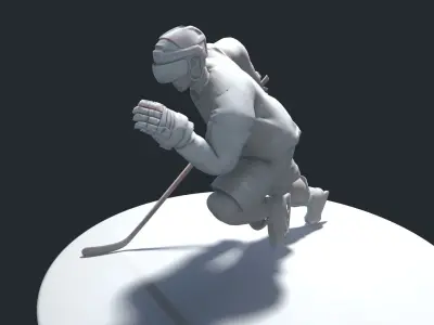 HOCKEY PLAYER POSE 7 MODEL NO TEXTURE 3D print model