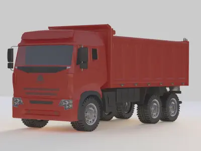 truck vehicle logistics diesel heavy transport power semi  3D model