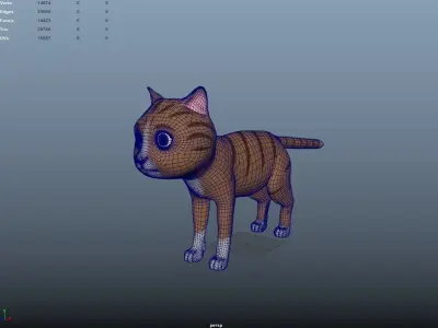Cartoon Cat 3D model 5