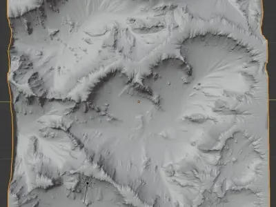 Desert terrain - 16k Free 3D model