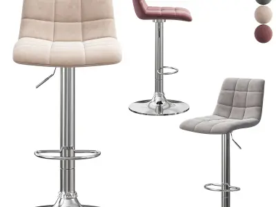 Bar stool Tailor powder pink 3D model