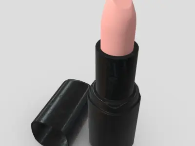 Lipstick 4 in tube Low-poly 3D model