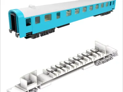 WR200 dining car of MAV - TT scale 3D print model
