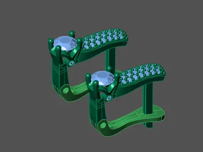 Women Earrings 3DM STL Womens Earring Renders 3D print models   3D print model 31
