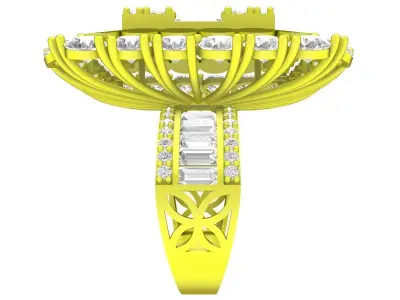 A7956 Italy Diamond Fashion Women Ring 3D Model 3D print model
