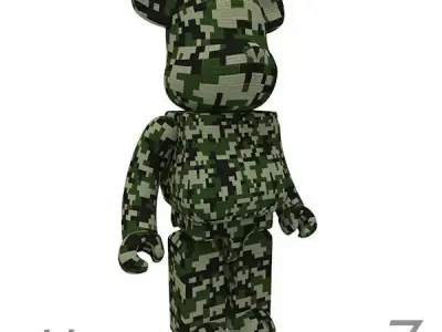 Camouflage Bear Brick 3D model