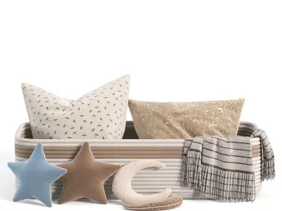 Decorative pillow set 3 3D model