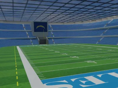 Los Angeles Chargers - American Football Stadium Low-poly 3D model