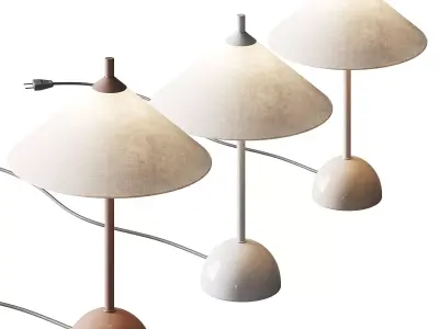 Tafellamp Vica met marmeren voet 3D model